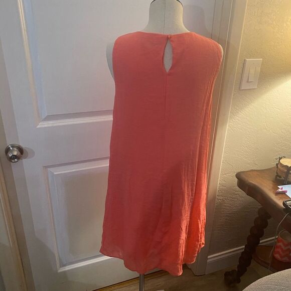 Luxology Gauze Dress Embroidered Sz M - Picture 3 of 7